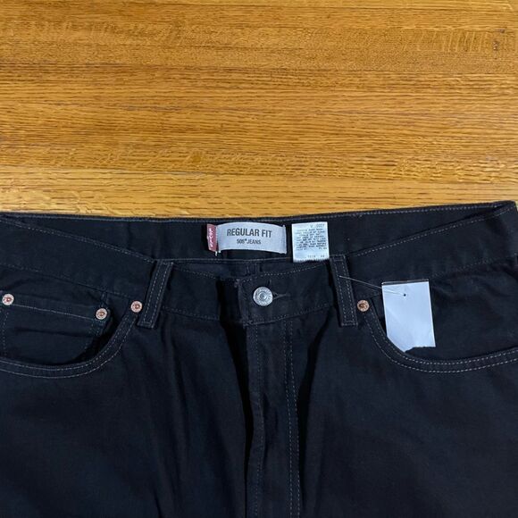 Levi Regular Fit 505 Men’s Jeans Black 40x32 NWT - Picture 3 of 9